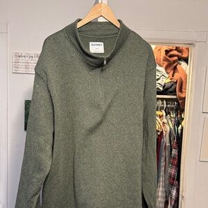 Old Navy Men's Olive Zip-Up Sweater